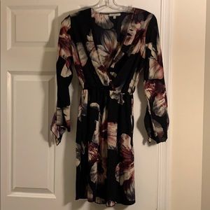 Floral black dress